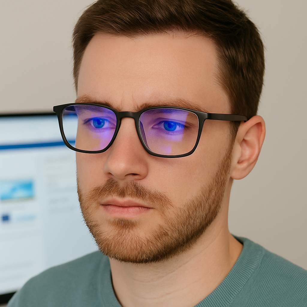 lunettes anti lumière bleue, opticien Perpignan, achat lunettes, lunettes pour ordinateur, protection yeux écran, Optique Saint Martin, Pyrénées-Orientales, fatigue visuelle, verres anti lumière bleue, lunettes contre lumière bleue 66